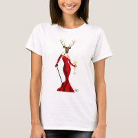 Glamour Deer In Red