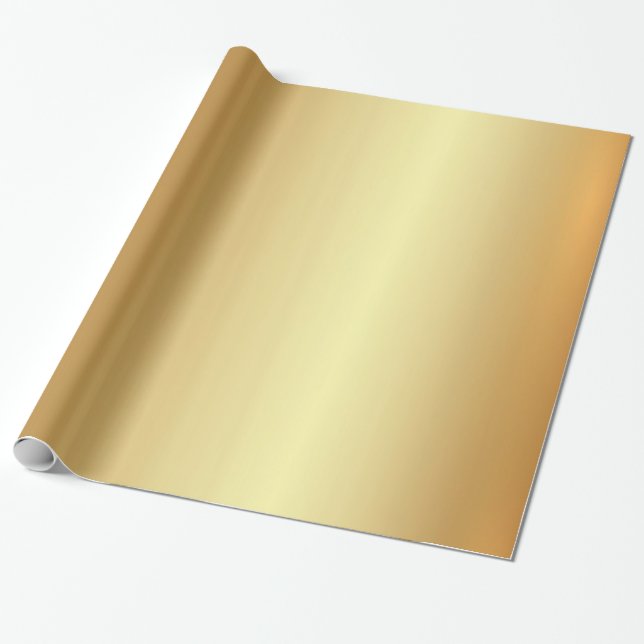 Glamour Elegant Gold Cool Gift Modern Golden Wrapping Paper (Unrolled)