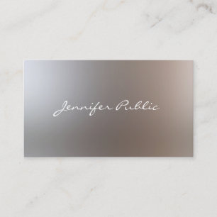 Glamour Elegant Plain Handwritten Script Modern Business Card