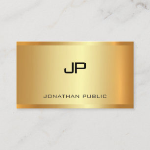 Glamour Faux Gold Modern Template Elegant Trendy Business Card
