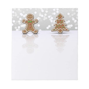 Glamour Gingerbread Man and Tree - Notepad