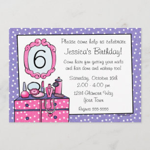 Glamour Girl Birthday Party Invitation