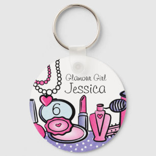 Glamour Girl Birthday (pd) Key Ring