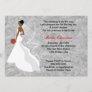 Glamour Girl Bridal Shower Invitation 1