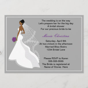 Glamour Girl Bridal Shower Invitation 1(c2a)