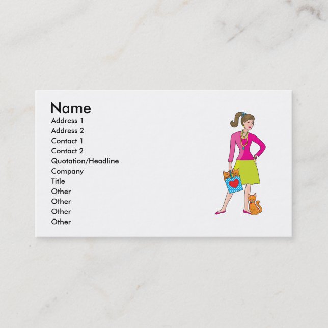 Glamour Girl Business Card (Front)