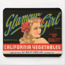 Glamour Girl California Vegetables Vintage Ad