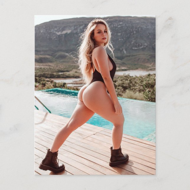 Glamour Girl Model in Tiny Bikini Photo  Postcard (Front)