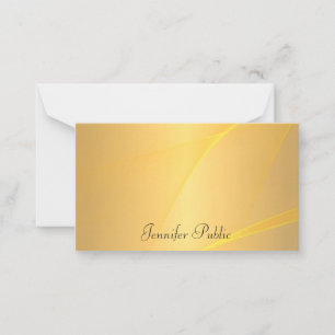 Glamour Gold Background Handwriting Script Text Card