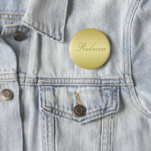 Glamour gold background Personalised Template Name 6 Cm Round Badge