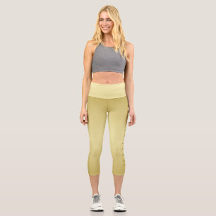 Glamour gold background Personalised Template Name Capri Leggings