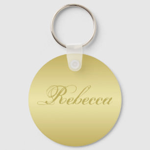 Glamour gold background Personalised Template Name Key Ring