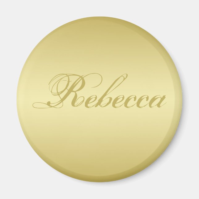 Glamour gold background Personalised Template Name Magnet (Front)