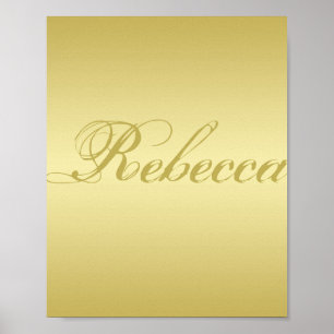 Glamour gold background Personalized Template Name Poster