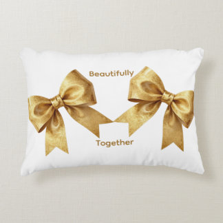 Glamour Gold Foil Ribbon Art - Minimalist Chic Can Decorative Cushion