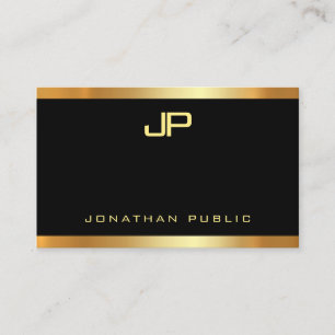 Glamour Gold Monogram Modern Elegant Template Business Card