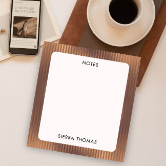 Glamour Gold Striped Notepad