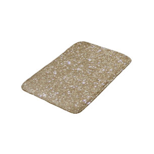 Glamour golden Glitz Bokeh lights gold glitter Bath Mat