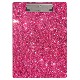 Glamour Hot Pink Glitter Clipboard