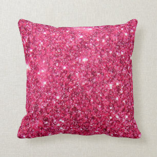 Glamour Hot Pink Glitter Cushion