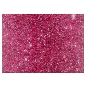 Glamour Hot Pink Glitter Cutting Board