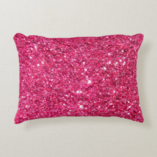 Glamour Hot Pink Glitter Decorative Cushion