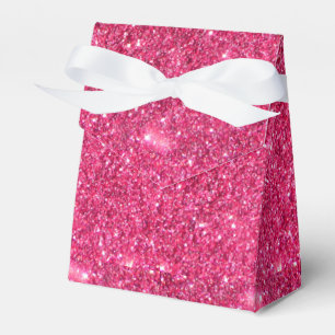 Glamour Hot Pink Glitter Favour Box