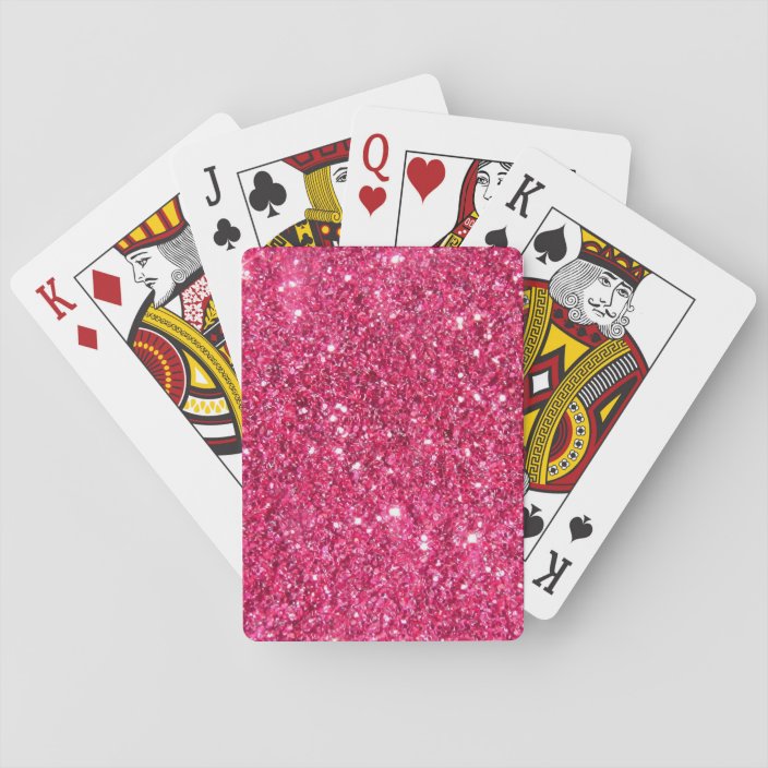 Glamour Hot Pink Glitter Playing Cards | Zazzle.com.au