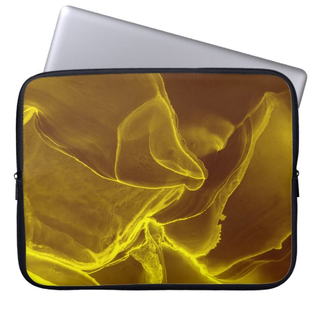 Glamour Ink Fluid. Brown Precious Effect. Marble F Laptop Sleeve (Front)