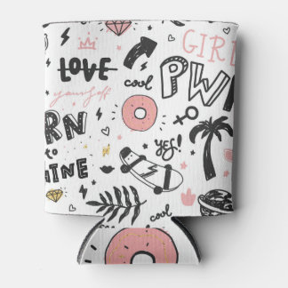 Glamour lips: fashion seamless pattern. can cooler