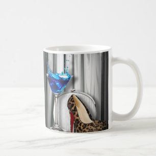 glamour martini cocktail party girl stilletos coffee mug