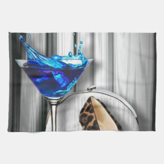 glamour martini cocktail party girl stilletos tea towel