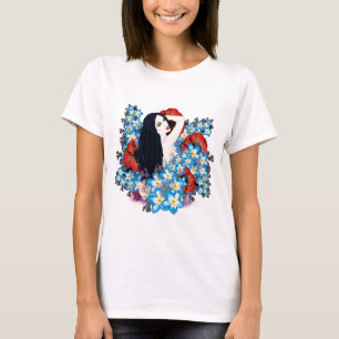 Glamour Model in Poppy flower bed, ART by LeahG T-Shirt