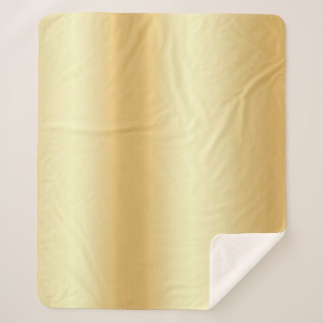 Glamour Modern Custom Faux Gold Blank Template Sherpa Blanket (Front)