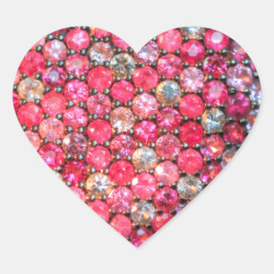 Glamour Pink Sparkle Valentine Love Heart Sticker