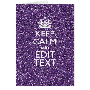 Glamour Purple Keep Calm Personalised