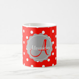 Red Polka Dots Coffee & Travel Mugs | Zazzle AU Red Polka Dots Coffee & Travel Mugs | Zazzle AU