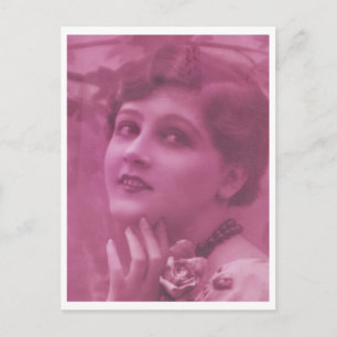 Glamour Retro Beauty Woman Art Deco Postcard