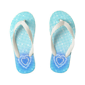 Glamour Sea Blue Diamond Kid's Thongs