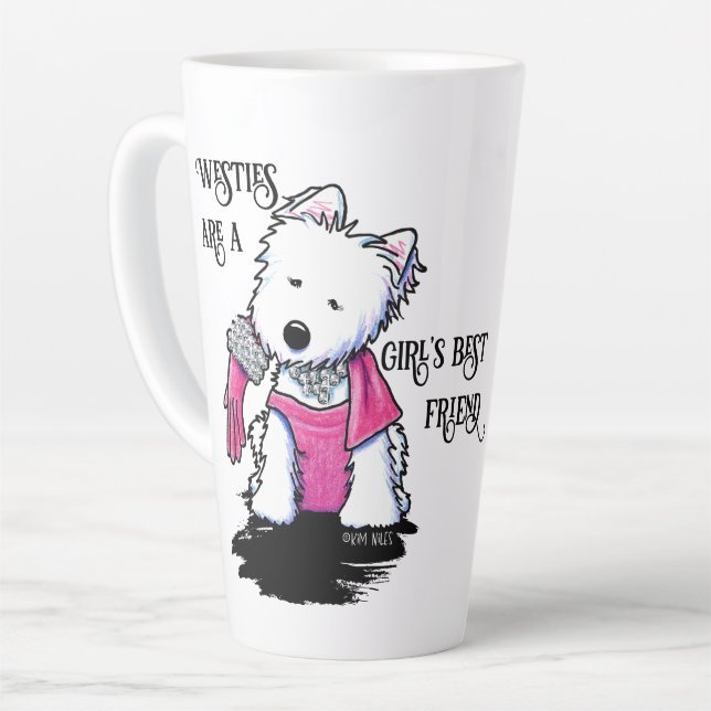 Glamour Westie KiniArt Coffee Mug (Left Angle)