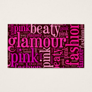 Glamour word cloud