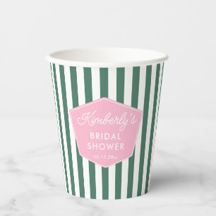 Glamourous 1950s Cabana Pool Party Bridal Shower Paper Cups