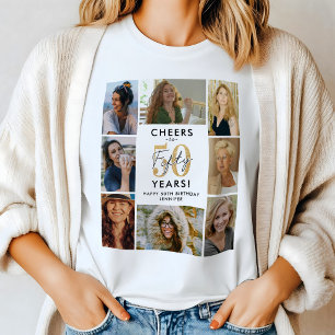 Glamourous 50th Birthday Photo Collage T-Shirt