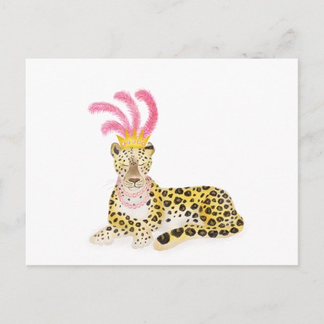 Glamourous Amur leopard postcard (Front)