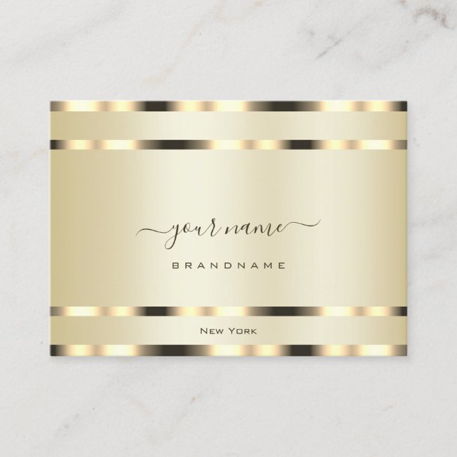 Glamourous and Elegant Gold Effect Professional Business Card (Front)