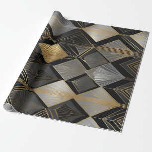 Glamourous Art Deco-inspired wrapping paper patter