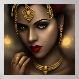 Glamourous Asian Indian Stunning woman Exotic Gem Poster