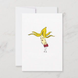 Glamourous banana, banana theme thank you card