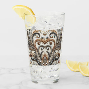Glamourous Baroque Design with Glitter & Gemstones Glass