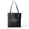 Glamourous black and white monogram tote bag
